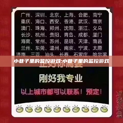 小巷子里的监控游戏:小巷子里的监控游戏