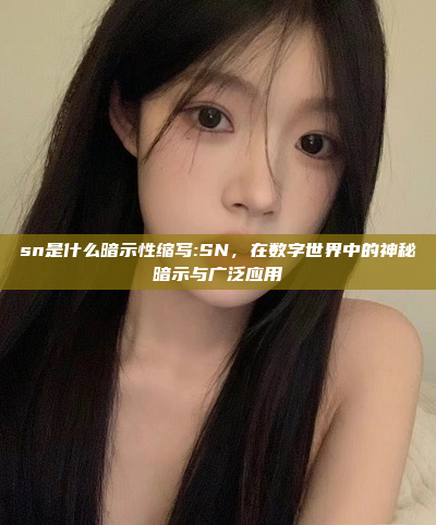 sn是什么暗示性缩写:SN，在数字世界中的神秘暗示与广泛应用