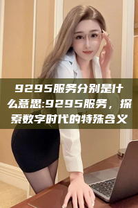 9295服务分别是什么意思:9295服务，探索数字时代的特殊含义